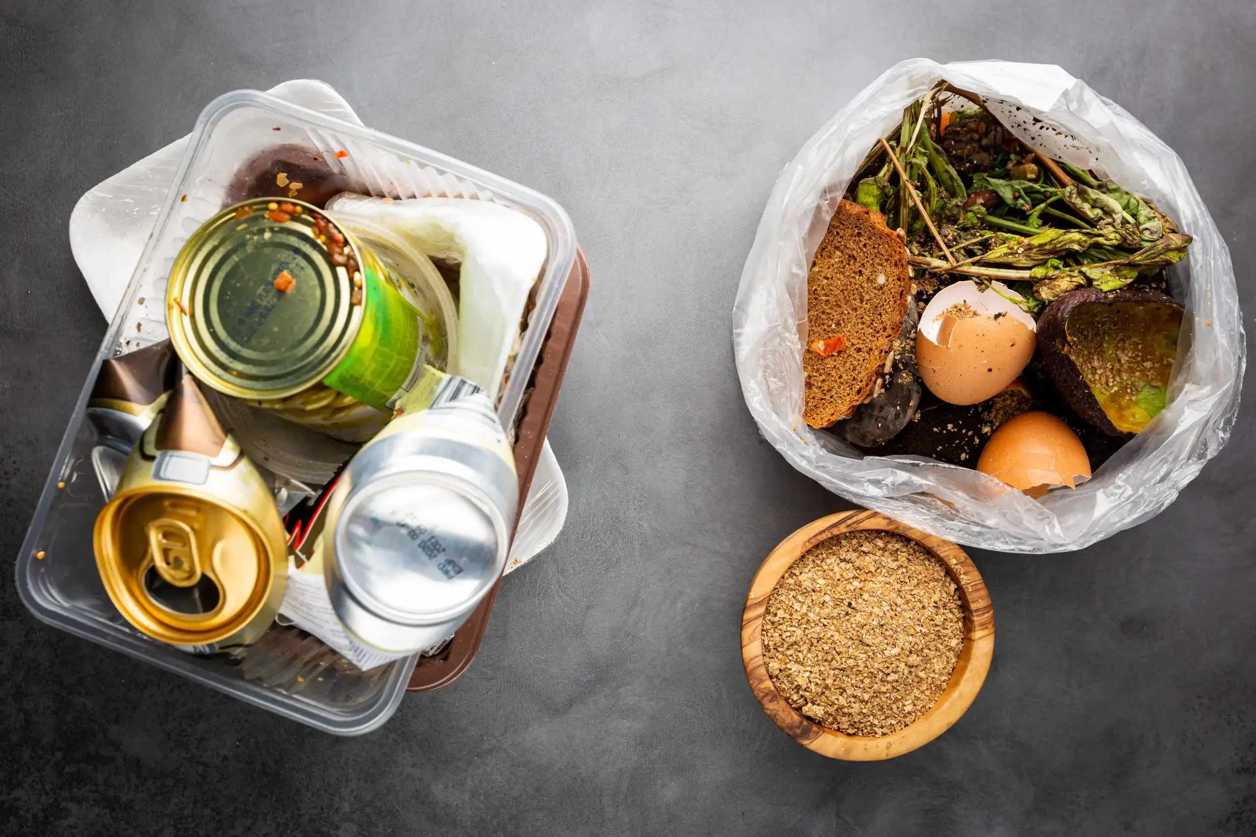 Des aliments gachées